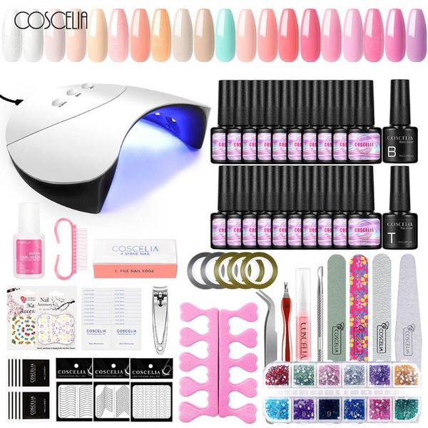 

coscelia 7ml гель лак для ногтей полный набор инструментов для маникюра наборы для ногтей сушилка лампы машина для маникюра набор nails art