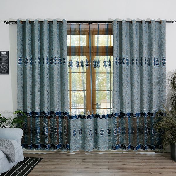 

nordic style shaded mediterranean embroidery curtains for living dining room bedroom