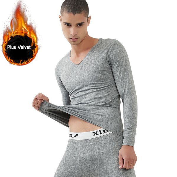 

fanceey winter thermal underwear men long johns keep warm thermal clothing for men thermo underwear plus velvet size l-xxxl, Black;white