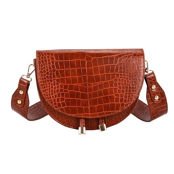 

crocodile pattern shoulder bags for women leather casual wild handbag simple messenger bag new stylish fashion bolsa feminina