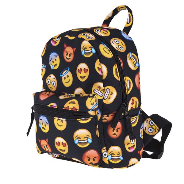 

3d printing child cartoon schoolbag for children's girls boys cute facial expression backpack kids oxford school bag 2018