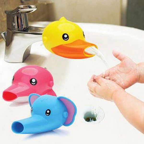 

cute duck bathroom sink faucet chute extender crab children kids kitchen washing hands convenient for baby washing helper
