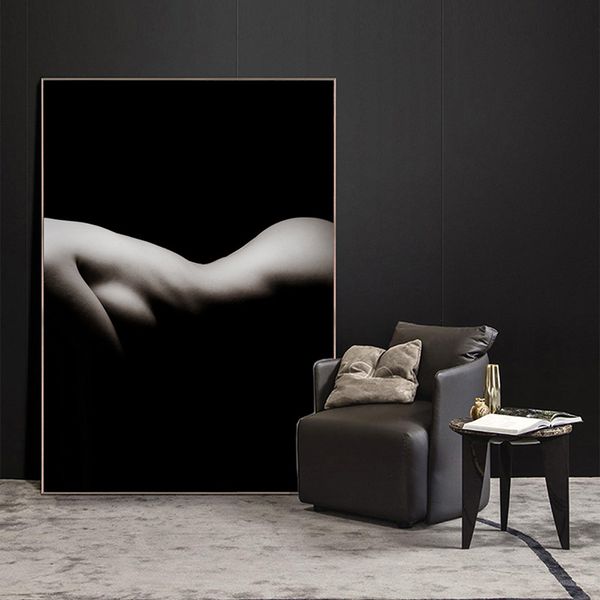 

modern black and white art beauty wall art canvas painting wall art for living room home decor (no frame