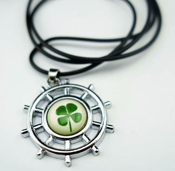 

yqtdmy 20 pcs four leaf clover pendants women choker jewelry clover trendy, Black