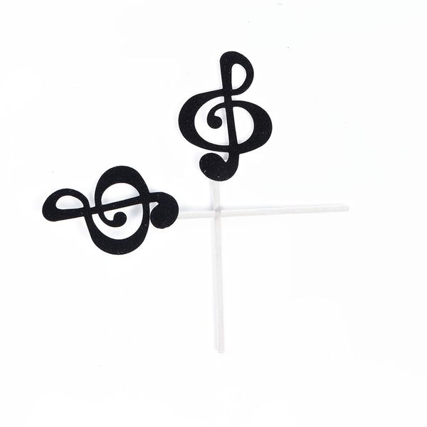 

6 шт cake music note символ бумаги баннер для завертчица выпечка кубок день чаепития свадебные украшения другие выпекание