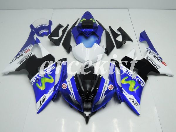 

new abs injection mold full fairings kit fit for yamaha yzf-r6 2008 2009 2010 2011 2012 2013 2014 2015 2016 r6 body set blue green light