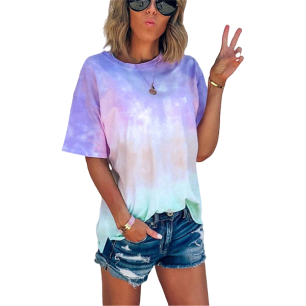 

women's t-shirt summer plus size women 3d gradient print t shirt 5xl big casual short sleeve o-neck loose tshirt 2021 fashion clothes, White