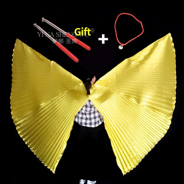 

isis wings belly dance accessory belly dance bollywood oriental india egyptian split wings costume with sticks gold new, Black;red