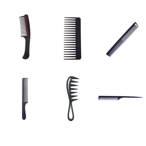 Professional Hair Comb Hard Carbon Flat Head Antistatic Hair Comb