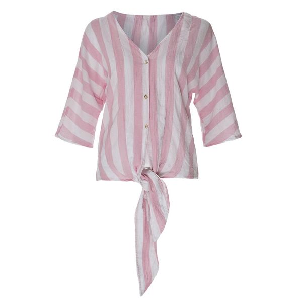 

ishowtienda 2019 women' v-neck short sleeve stripes women' casual t-shirt open stripe #3, Blue;gray