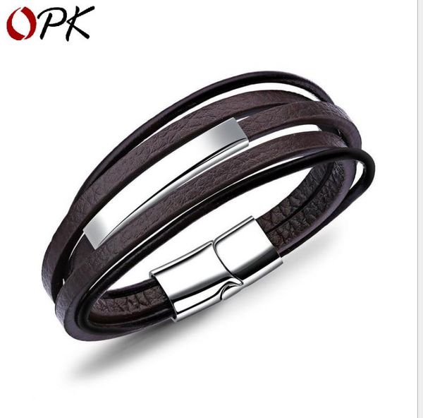 

new creative multilayer design leather bracelet chao men's fashion 100-band leather bracelet, Golden;silver