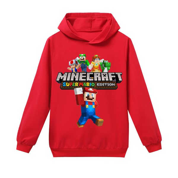 

13 minecrafts tiktok children cartoon alan walker faded deadpool legends venom cotton boys and girls long-sleeved hooded t-shirt clothing, Blue