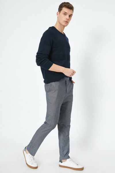 

koton male navy blue pocket detailed pants