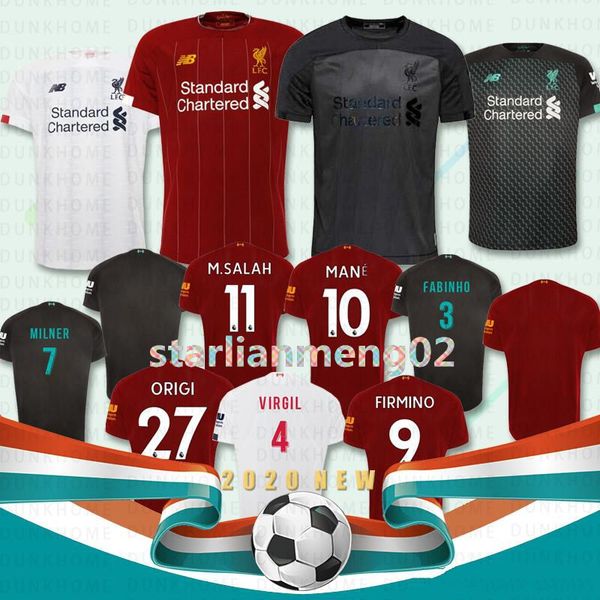 

liverpool soccer jersey m.salah salah 10 mane firmino henderson wijnaldum vad dijk 2020 football shirt soccer jersey, Black;yellow