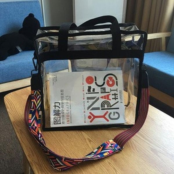 

transparent bag women's shoulder bag fashion european and american style pvc material jelly bags