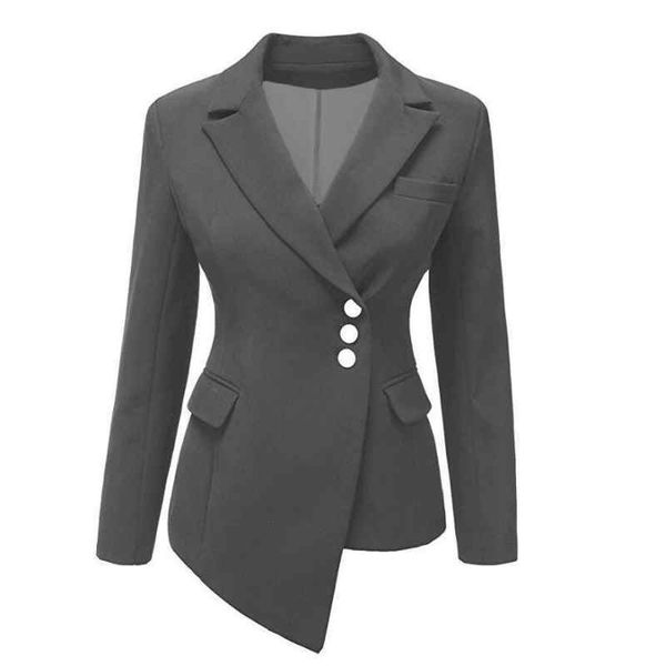 

2020 new fashion suit women blazer workwear unregular office ladies blazers spring female large size s-xxxl khaki black red, White;black