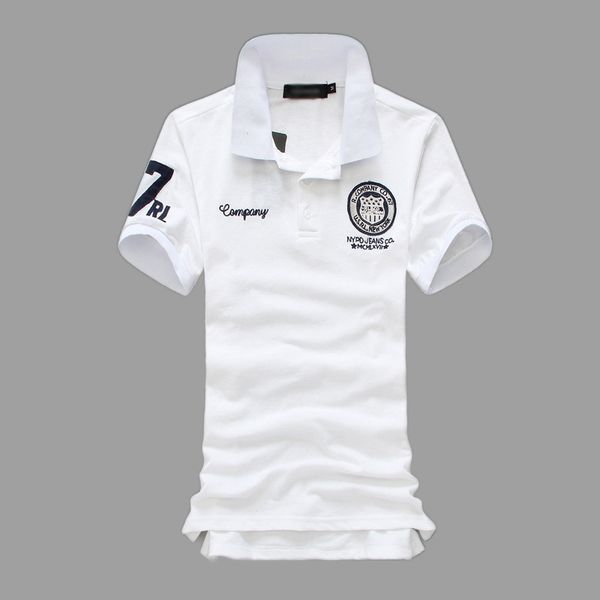 

High Quality Tops & Tees Men's Polo shirts Business men brands Polo Shirts 3D embroidery Turn-down collar mens shirt