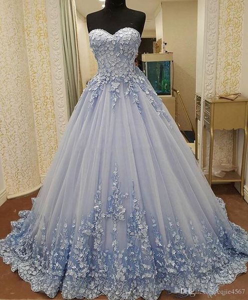 

Новые 3D Flower Сладкие 16 Платья Милая рукавов Sexy кружева назад бальное платье Quinceanera Формальное вечера партии Wear Real Pictures