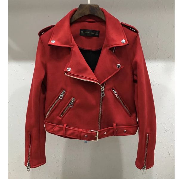 

women turn-down collar long sleeves zipper slash jacket autumn buckle designed coat fs0618, Black