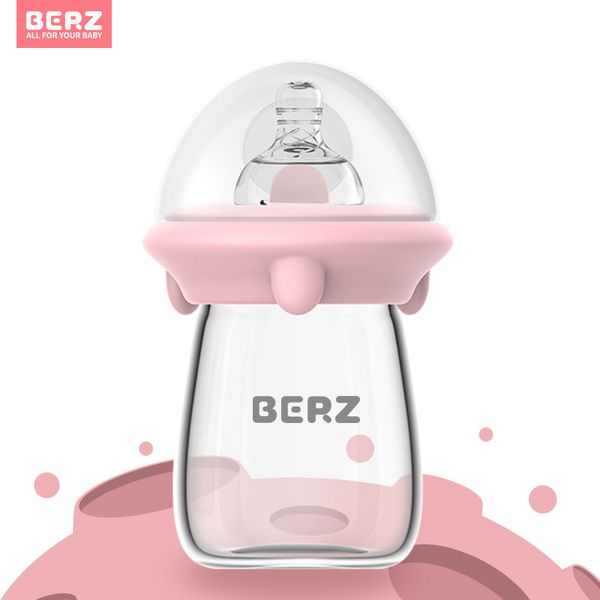 

neonatal wide-caliber glass baby bottle anti-flatulence anti-explosion borosilicate glass baby bottle