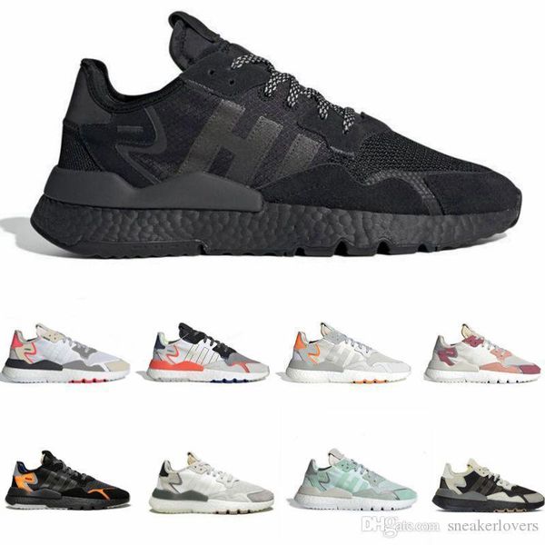 

new arrival cloud core black nite jogger 3m reflective night running shoes for men women triple white breathable trainer sports sneakers