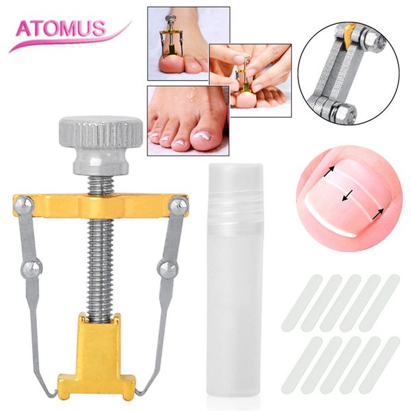 

atomus 1pc stainless steel ingrown toe nail correction tool +10pcs nail correction patch nails art equipment tool, Silver