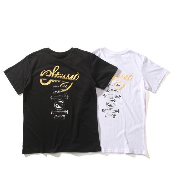 

tide brand 2019 summer france perfect cool men's fashion women's fashion t-shirt 100% cotton high-end shirt black and w, White;black