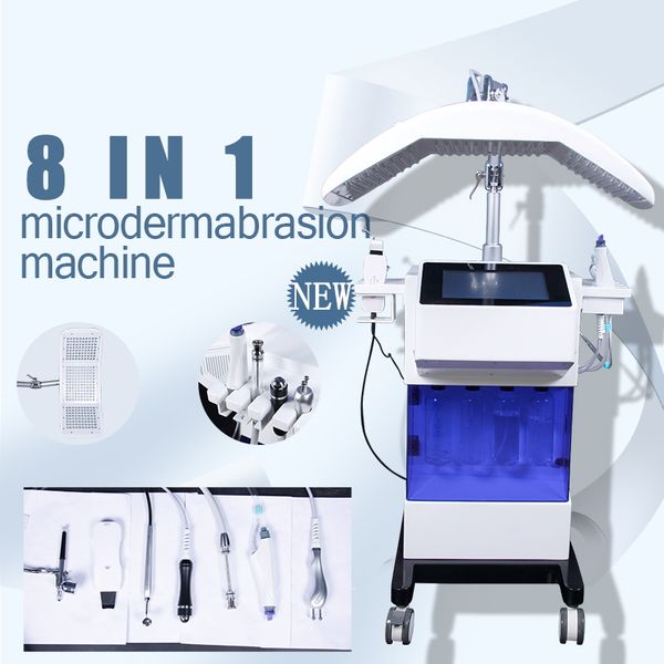 

new 8 in1 water dermabrasion cleaning skin oxygen jet bio face lift ultrasound machine equipment