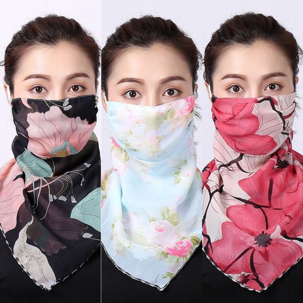 

8h5h4 outdoor bandana protection sportswear cycling bicycle scarf uv triangle headband outdoor sunscreen riding face mask men's scarf, Black