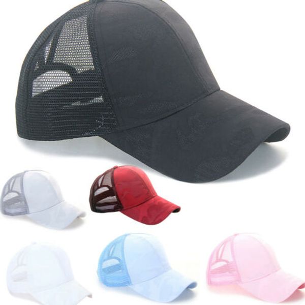 

women ponytail cap cotton baseball hat sport breathable sunscreen cap adjustable party hats