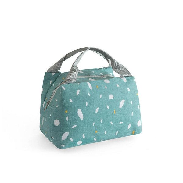

thermal small lunch bags portable insulated cooler lunch picnic storage bag carry tote box, Blue;pink