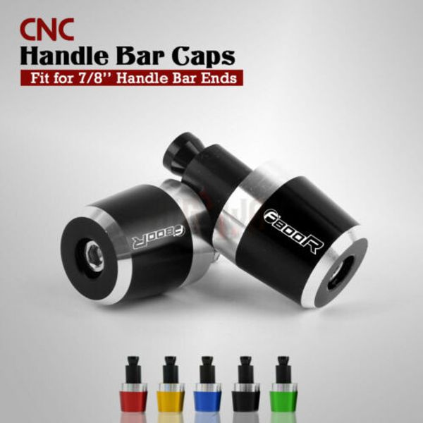 

motorcycle 7/8" 22mm aluminum handlebar handle bar end grips weight plugs cap cover for f800r f 800 r