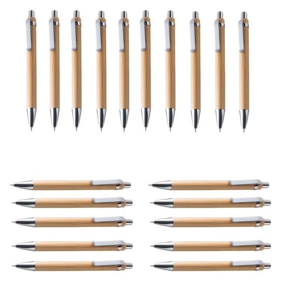 

luffa ballpoint pen sets misc. quantities bamboo wood writing instrument (20 set, Blue;orange
