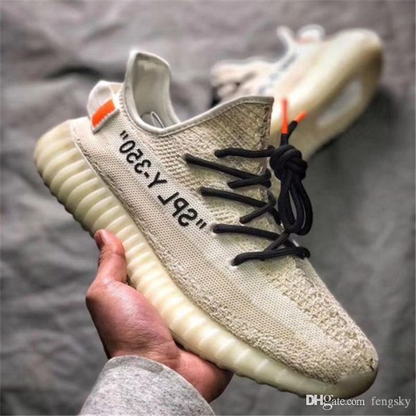 

2019 new S 350 V2 Beluga 2.0 Sesame Butter Static Tint Semi Sesame Static Cream White Bred Zebra OF-Grey Running Shoes fengsky