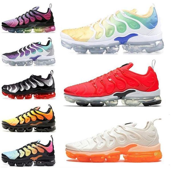 

tn plus men running shoes wolf grey sunset ultra white black triple black designer fashion luxury mens women designer sandals shoes