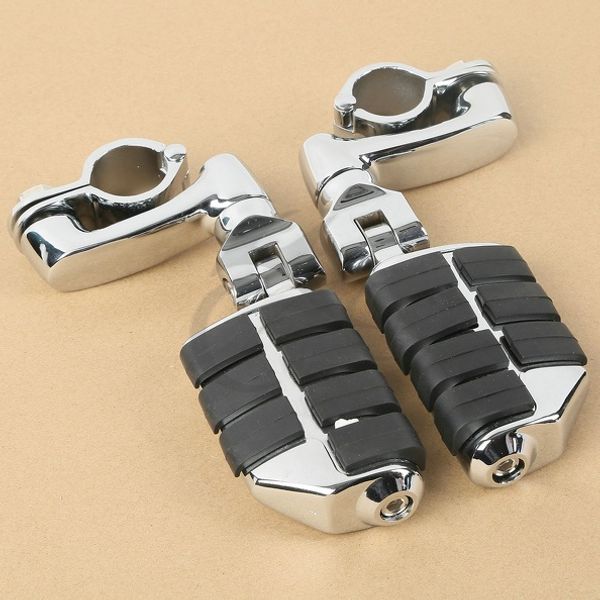 

chrome universal highway foot pegs mount for 32mm engine guard crash bars