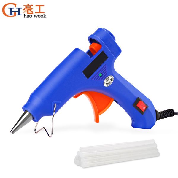 

haowook high temp heater melt glue gun 20w repair tool heat mini gun eu use 7mm glue sticks
