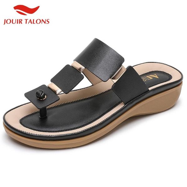 

jouir talons new wholesale big size 42 comfortable sole flip flops summer sandal women shoes woman slippers, Black