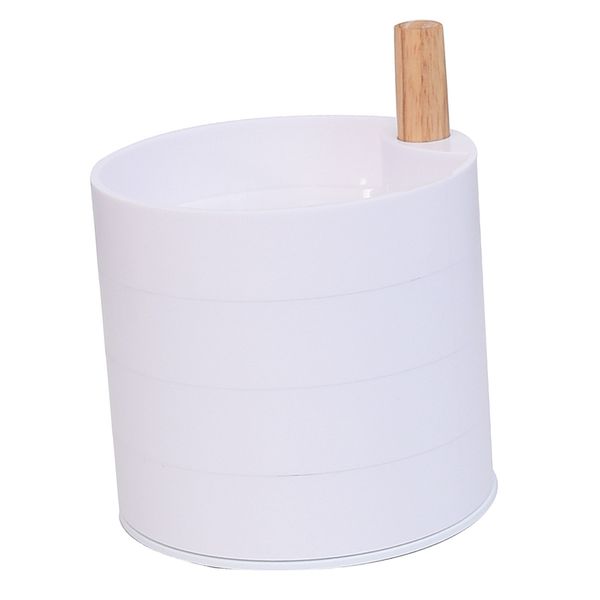 

4 tier jewelry ring display organizer case tray holder earring storage tower, Black;white