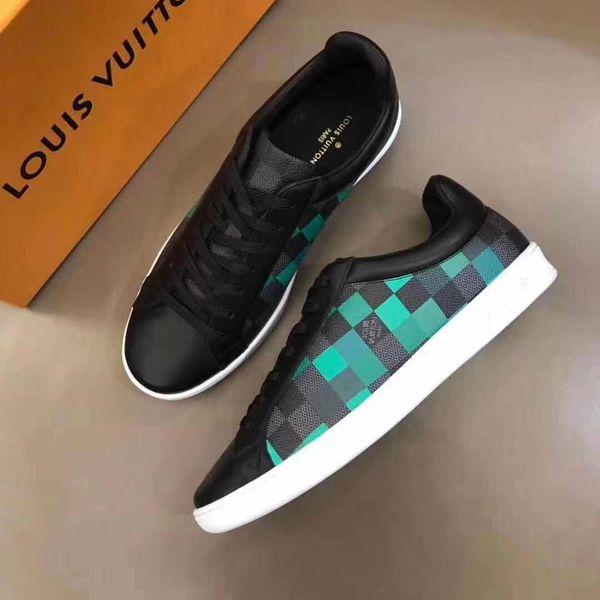 

fast delivery new style high-end luxury men's casual sneakers fashion brand autumn and winter shoes classic pattern ing, Black