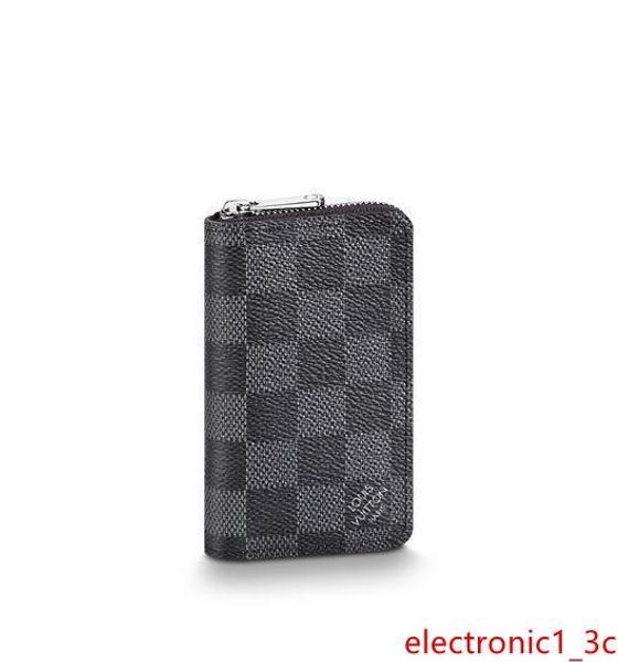 

new n63076 zippy coin purse vertical men real leather long wallet chain wallets compact purse clutches evening key card holders