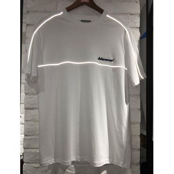 

19ss adererror t shirts reflective embroidery men women ader error tees casual cotton ader error t-shirts, White;black