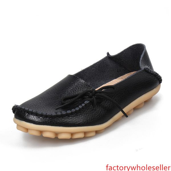 

coffee women real leather shoes moccasins mother loafers soft leisure female driving two ways wear footwear