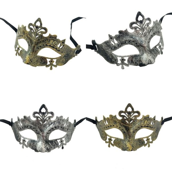 

boys girls parties mask simulated antiques plastic man woman face cover golden sliver color hood selling 0 78jy l1