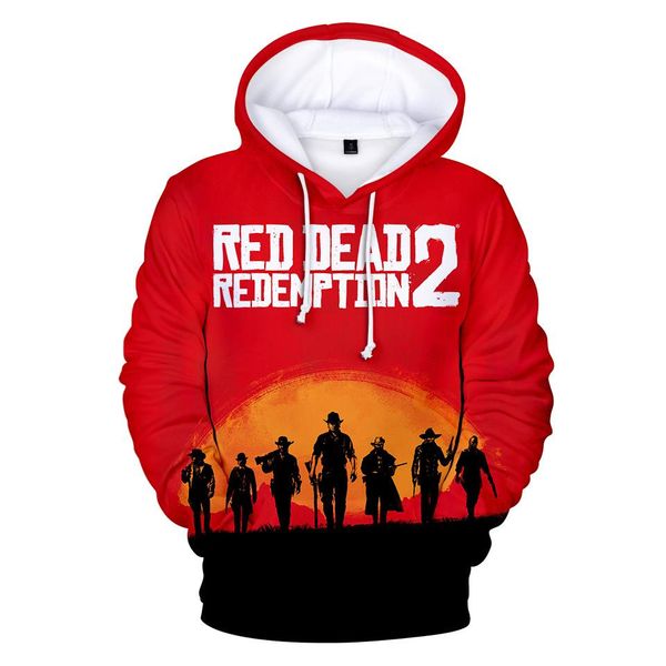 

red dead redemption 2 детские дизайнерская одежда для мальчиков mens женщин вскользь 3d толстовки толстовки, Black