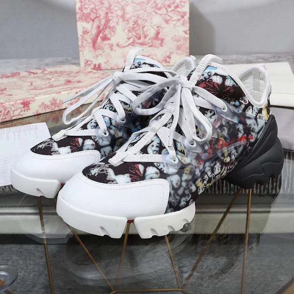 

Luxury Designer Women Sneaker D-Connect Neoprene Sneaker Casual Shoes Low Top French Brand Shoe Walking Sports Trainers, 01