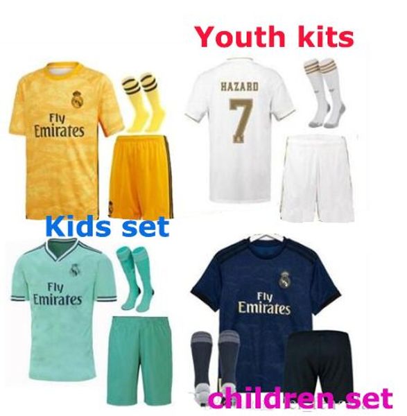 

Cami a de futebol kid 2019 2020 real madrid equipacion occer jer ey eden hazard goalkeeper yellow nava realmadrid football kit 19 20, Black;red