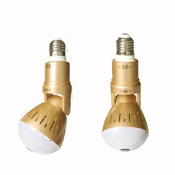 

960p панорамная камера видеонаблюдения wifi камера свет лампы камеры ик ночного видения безопасности, Black;white