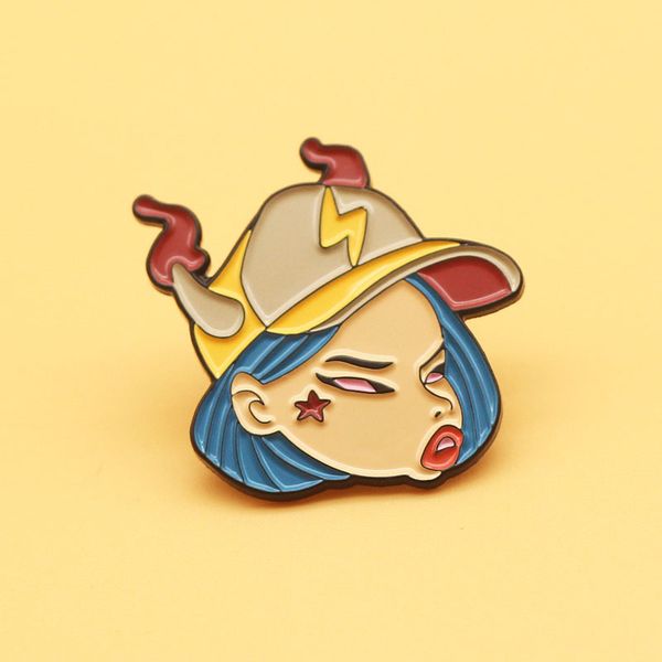 

joker brooch and enamel pins men and women fashion jewelry gifts anime movie novel lapel badges, Gray