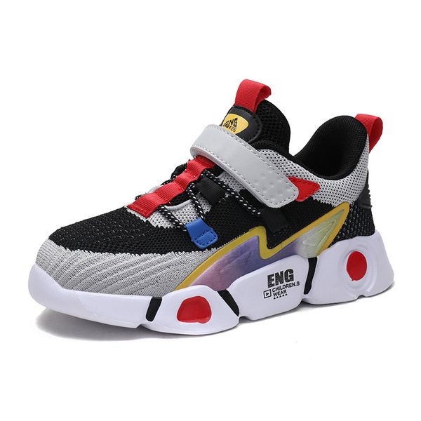 

2020 new kids sports shoes for boys sneakers girls fashion spring casual children shoes boy running for little girls, Black;red